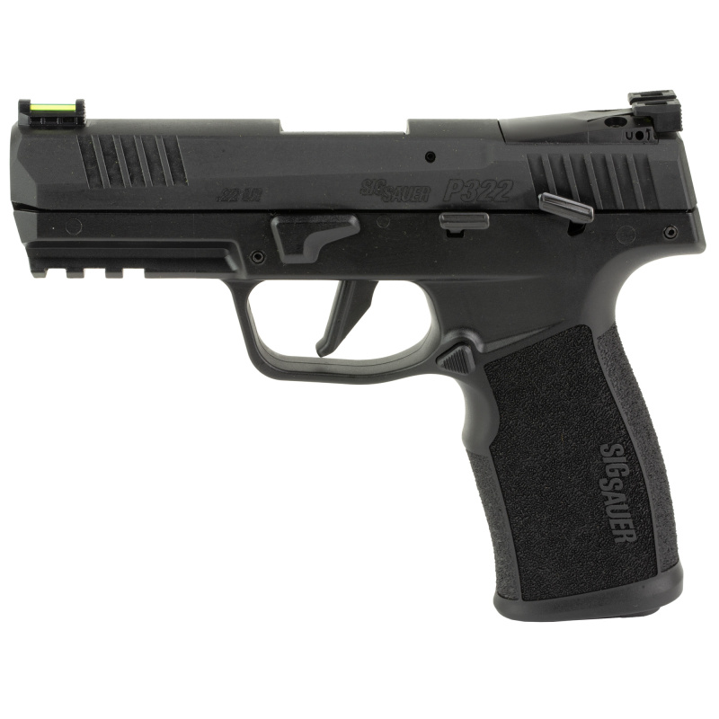 P322, Semi-automatic, Single Action Only, Polymer Frame Pistol, Full Size, 22 LR, 4 Barrel", Anodized Finish, Black, Adjustable Fiber Optic Sights, Optic Ready, 10 Rounds, 2 Magazines, California Compliant 322C-BAS-CA