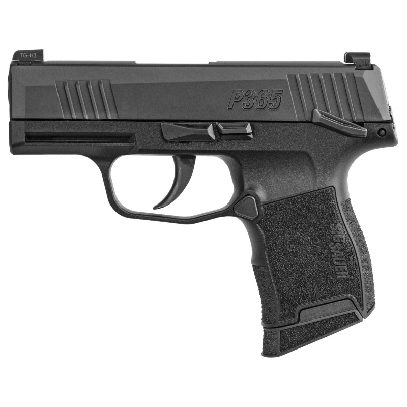 P365 380 w/safety |380ACP 3.1 Inch Barrel Stainless Steel Optic-Ready Slide Manual Thumb Safety Black Nitron Finish Sig Night Sights Textured Grip 2 10 Round Magazines