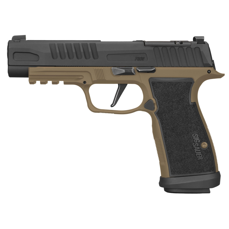 P365 AXG Fuse, Striker Fired, Semi-automatic, 9MM,4.3" Barrel, Matte Finish, Black and Coyote, AXG Modular Grip, Fiber Optic Front Sight, 3 Magazines, (2)-21 Round, (1)-17 Round 365AXGF-9-CFO