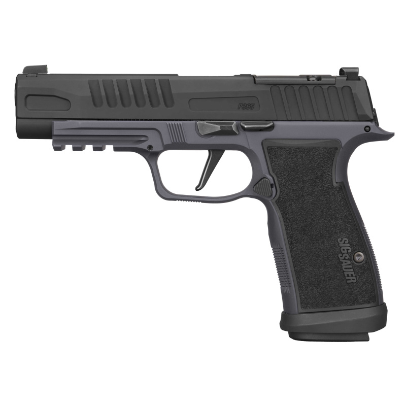 P365 AXG Fuse, Striker Fired, Semi-automatic, 9MM, 4.3" Barrel, Matte Finish, Black and Gray, AXG Modular Grip, Fiber Optic Front Sight, 3 Magazines, (2)-21 Round, (1)-17 Round 365AXGF-9-GYFO