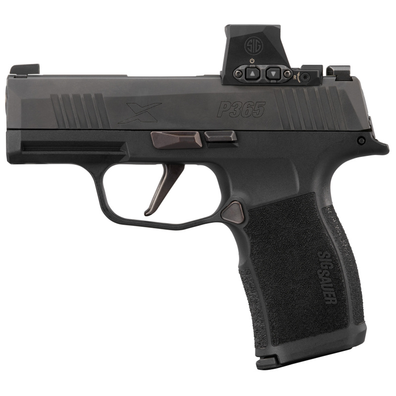 P365X, Striker Fired, Semi-automatic, Polymer Frame Pistol, Sub-Compact, 9MM, 3.1" Barrel, Matte Finish, Black, XRAY3 Day/Night Sights, Romeo-X SIG-LOC Compact Optic, 10 Rounds, 2 Magazines 365X-9-BXR3-RXSL-10