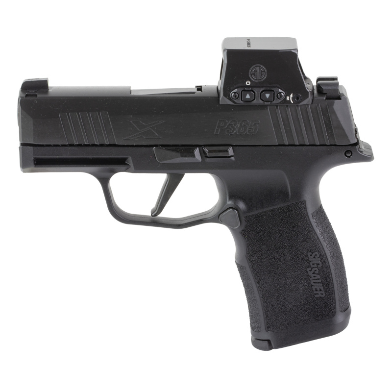 P365X, Striker Fired, Sub-Compact, Polymer Frame Pistol, Subcompact, 9MM, 3.1" Barrel, Matte Finish, Black, XRAY3 Day/Night Sights, Romeo-X SIG-LOC Compact Optic, 12 Rounds, 2 Magazines 365X-9-BXR3-RXSL