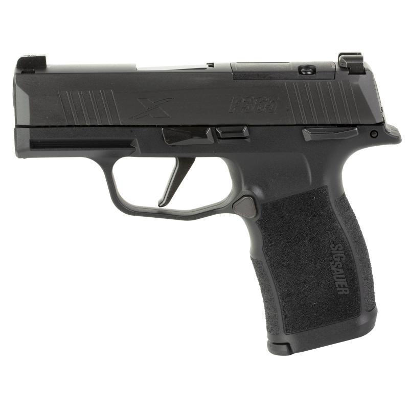 P365X, Striker Fired, Compact, 9MM, 3.1" Barrel, Polymer Frame, Black Finish, X-Ray 3 Night Sights, Optic Ready, Manaual Safety, 10Rd, 2 Magazines 365X-9-BXR3P-MS-10