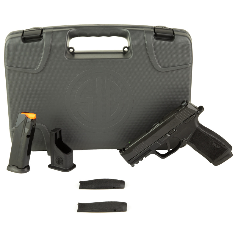 P365 Macro Comp, Striker Fired, Semi-automatic, Sub-compact, Polymer Frame Pistol, 9MM, 3.1" Barrel with Integral Compensator, Matte Finish, Black, Polymer Grip, Optics Ready, X-RAY3 Day/Night Sights, Manual Safety, 17 Rounds, 2 Magazines 365XCA-9-COMP-M