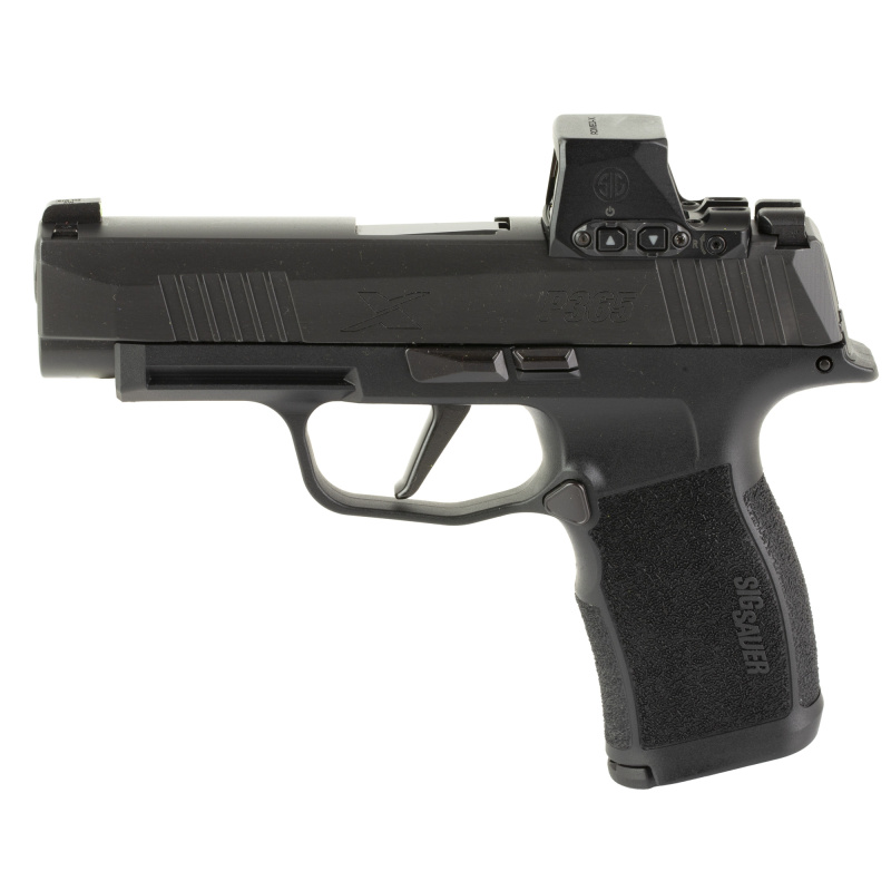 P365XL, Striker Fired, Semi-automatic, Polymer Frame Pistol, Sub-Compact, 9MM, 3.7" Barrel, Nitron Finish, Black, XRAY3 Day/Night Sights, XSeries Flat Trigger, Romeo-X Compact Optic, 10 Rounds, 2 Magazines 365XL-9-BXR3-RXX-10