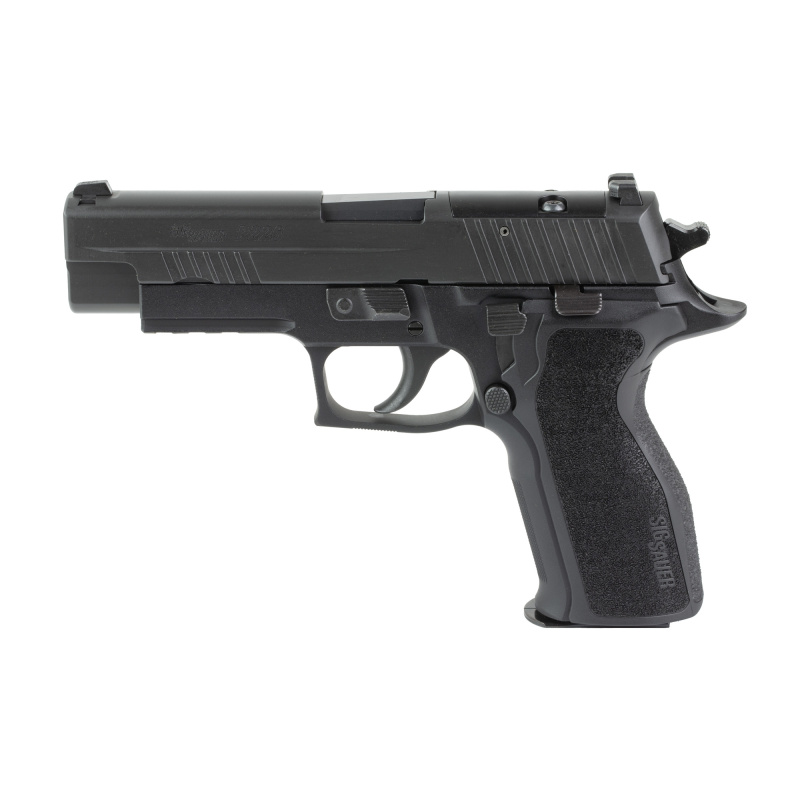 P226, Double Action/Single Action, Semi-automatic, Metal Frame Pistol, Full Size, 9MM, 4.4" Barrel, Nitron Finish, Black, SRT Trigger, SIGLITE Night Sights, Decocker, 15 Rounds, 2 Magazines E26R-9-BSE-R2