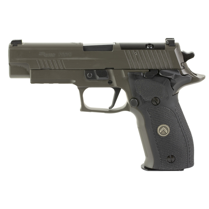 P226 Legion SAO |9MM, 4.4" Barrel, Alloy, Legion Gray, Black G10 Grips, XRAY3 Day/Night Sights, Optic Ready, Manual Thumb Safety, Single Action Only, Metal Frame Pistol, Full Size,  15 Rounds, Master Shop Flat Trigger, 3 Magazines E26R-9-LEGI