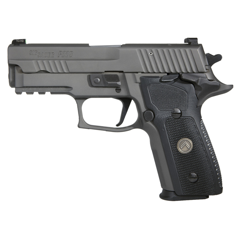 P229 Legion |9MM, 3.9" Barrel, Alloy, Single Action Only, Legion Gray, Black G10 Grips, XRAY3 Day/Night Sights, Optic Ready, Manual Thumb Safety, 15 Rounds, Master Shop Flat Trigger, 3 Magazines E29R-9-LEGION