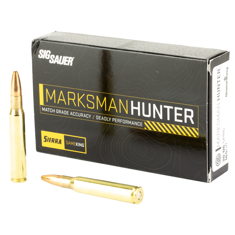 Marksman Hunter, 30-06 Springfield, 165 Grain, Gameking Boat Tail Hollow Point, 20 Round Box E3006GK165-20