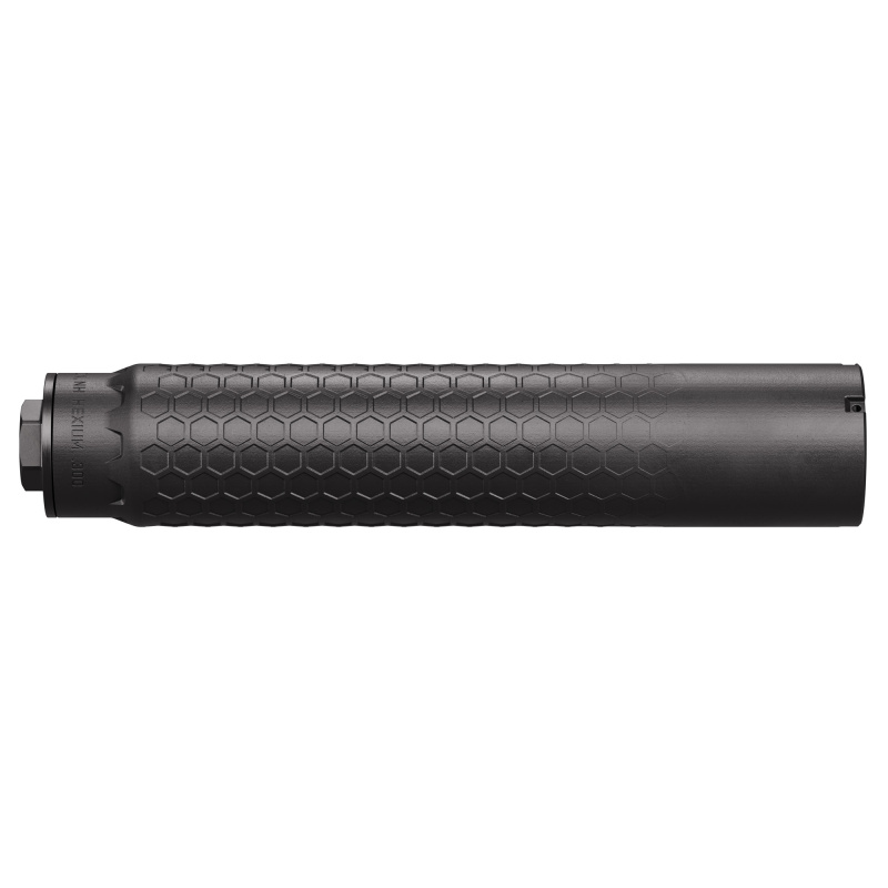 Hexium Suppressor | 300 Caliber, Black, Titanium Construction, HUB Compatible, 5/8X24 Direct Thread Mount HEXIUM300