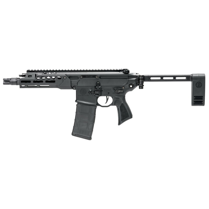 MCX Rattler LT, Semi-automatic Pistol, AR, 556NATO, 7.75" Threaded Barrel, Anodized Finish, Black, Pistol Brace, 30 Rounds, 1 Magazine PMCX-556N-7B-LT-PCB