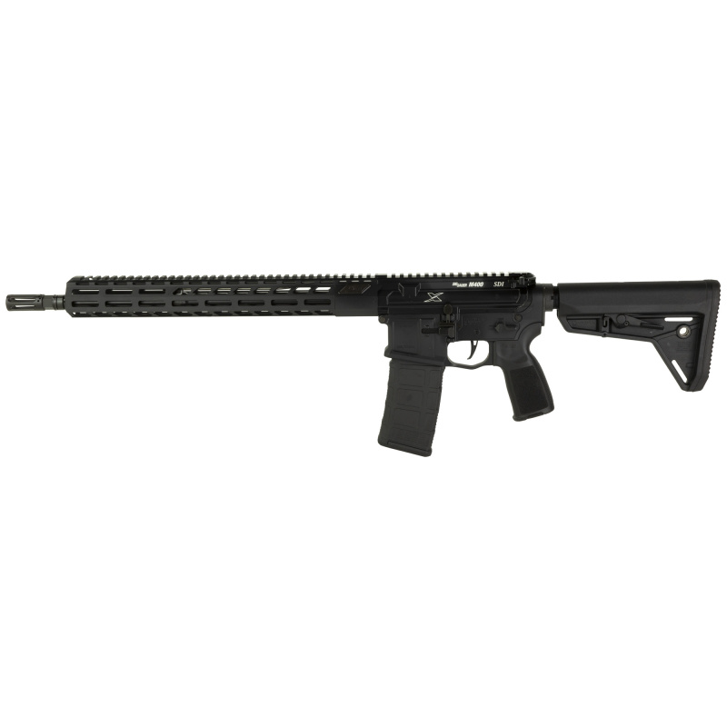 M400 XSERIES AR-15 |223 Remington/556NATO, 16" Carbon Steel Barrel, Anodized Finish, Black, Magpul SL Stock, SIG Flatblade Match Trigger Low Profile Gas Block With Mid-Length System, 30 Rounds, 1 Magazine RM400-SDI-16B-P