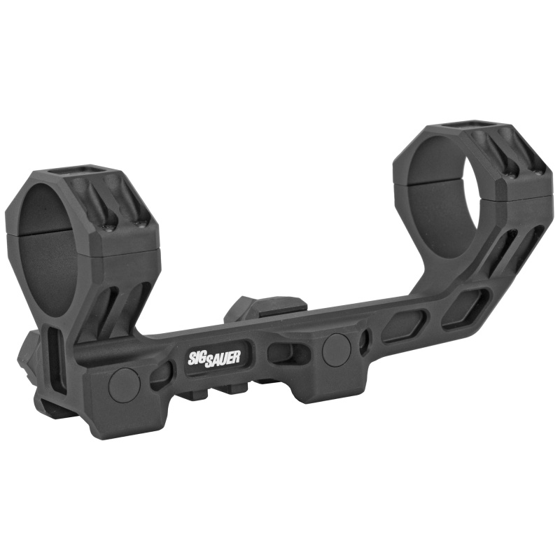 ALPHA3, One Piece Mount, 30mm Rings, 1.375 inch height, 0 MOA Elevation, Black Color, Epoxy Powder Coat Finish, Fits Picatinny Rail SOA30001
