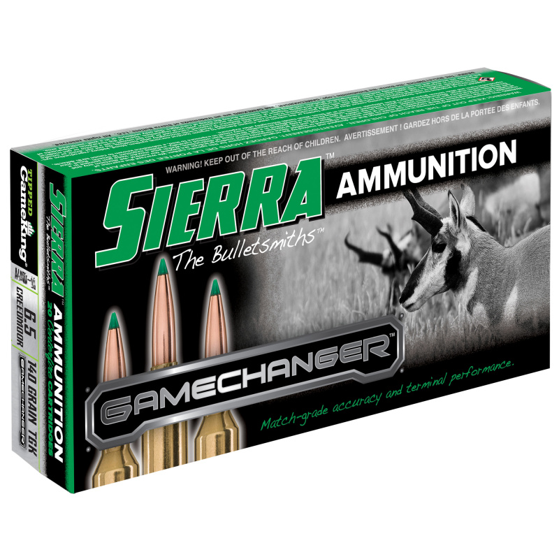 GameChanger, 6.5 Creedmoor, 140Gr, Tipped GameKing, 20 Round Box A4340--05