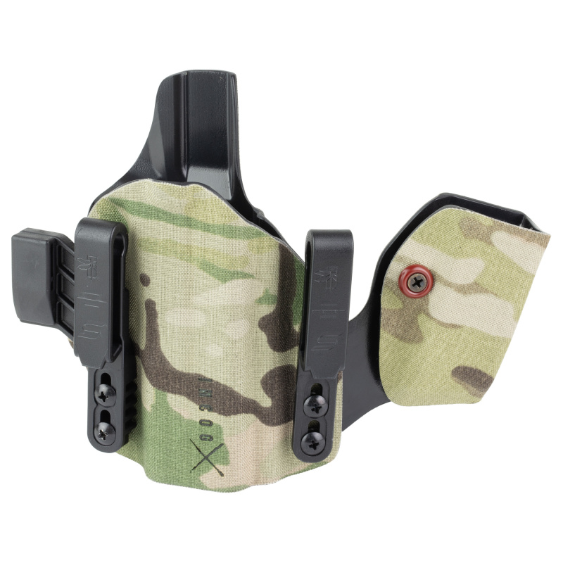 INCOG-X, Joint Collaboration with Haley Strategic, Inside the Waistband Holster, Fits Glock 17/19, Integrated Magazine Caddy, Microfiber Suede Wrapped Boltaron Construction, Multicam, Right Hand 1341346