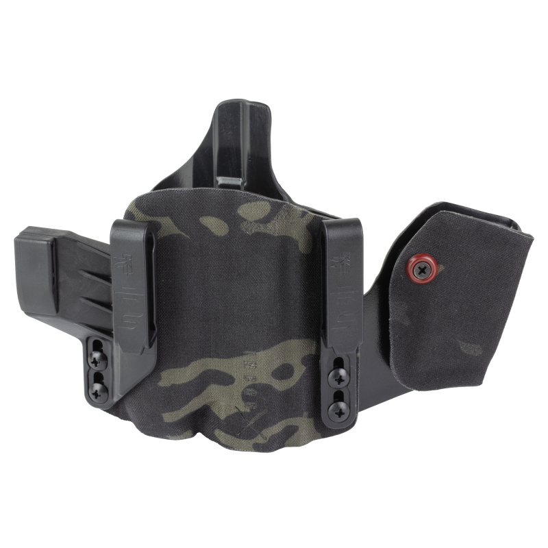 INCOG-X, Joint Collaboration with Haley Strategic, Inside the Waistband Holster, Fits Glock 43X/48 with Light, Integrated Magazine Caddy, Microfiber Suede Wrapped Boltaron Construction, Multicam Black, Right Hand 1341401
