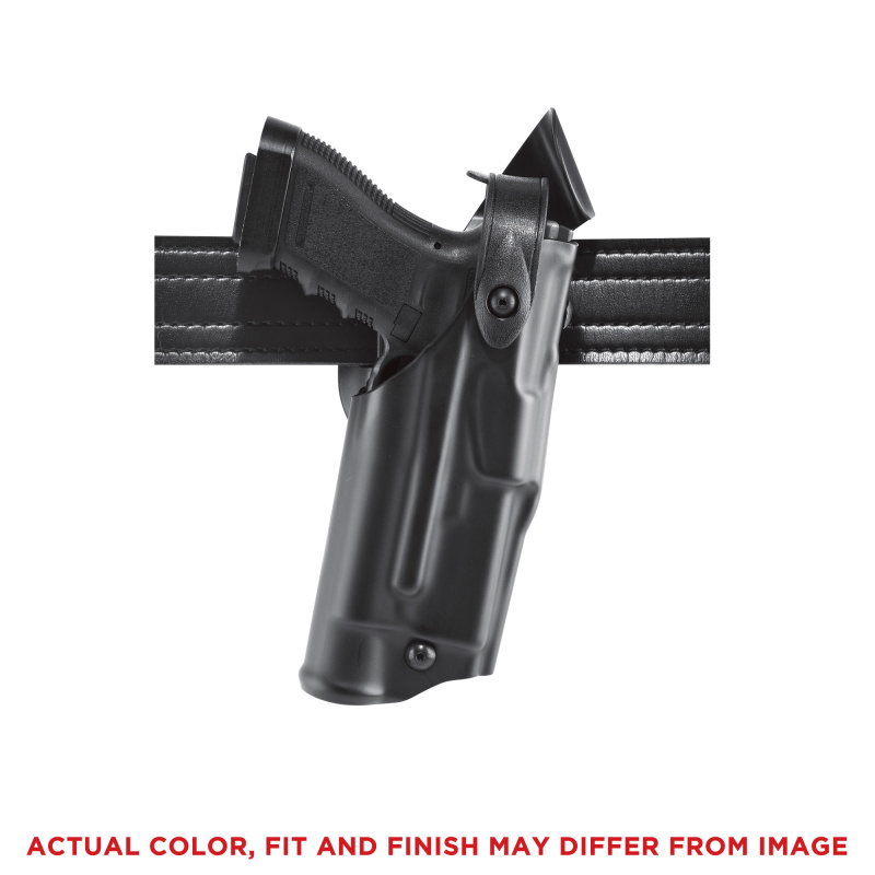 Model 6360 ALS/SLS Mid-Ride Level III Retention Duty Holster, Fits Glock 19/23, Right Hand, Plain Black Finish 6360-283-411