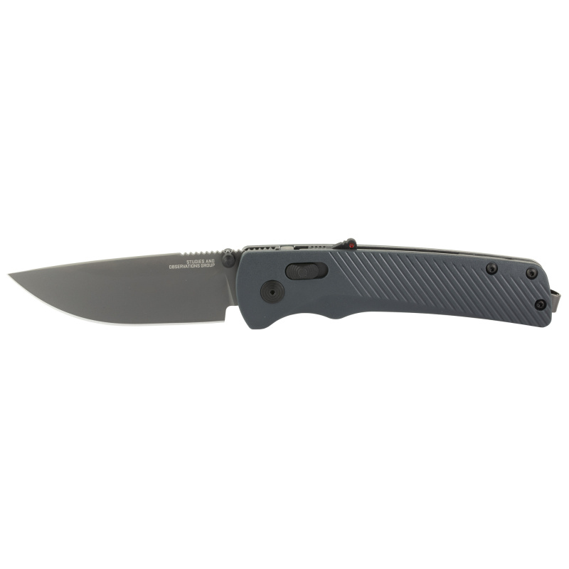 Flash AT, Folding Knife, 3.45" Straight Back, Urban Gray GRN Handle, D2 Steel, Titanium Nitride Finish, Black SOG-11-18-05-41