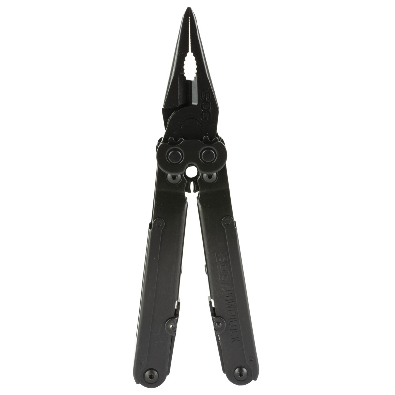 PowerLock EOD, V-Cutter, 18 Tool Multi-Tool, 420 Stainless Steel, Black Oxide Finish, Black, Includes Nylon Sheath SOG-B63N-CP