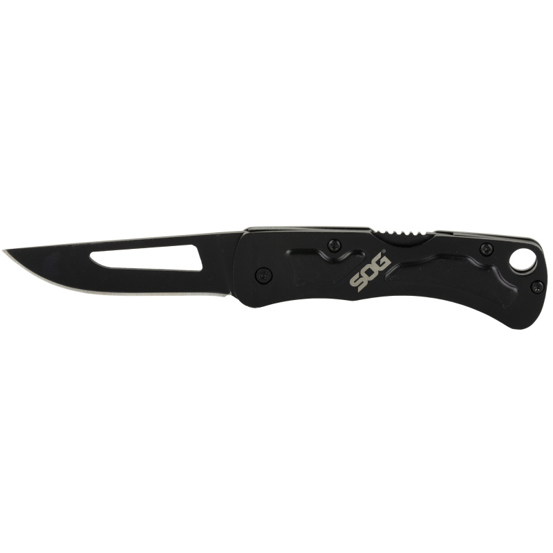Centi II, Folding Knife, 2.1" Straight Edge, Straight Back, Black Kraton Handles, AUS-8 Steel, Hardcased Finish, Black SOG-CE1012-CP