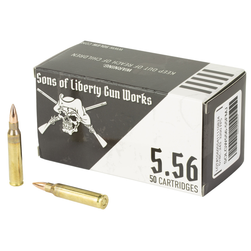 556NATO, 55 Grain, Full Metal Jacket, 50 Round Box 556-55FMJ-1000