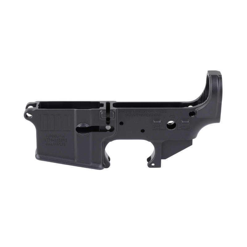 Stripes Logo Lower Receiver, Stripped Lower Receiver, Multi Cal, Anodized Finish, Black L-Stripes-A-BLK
