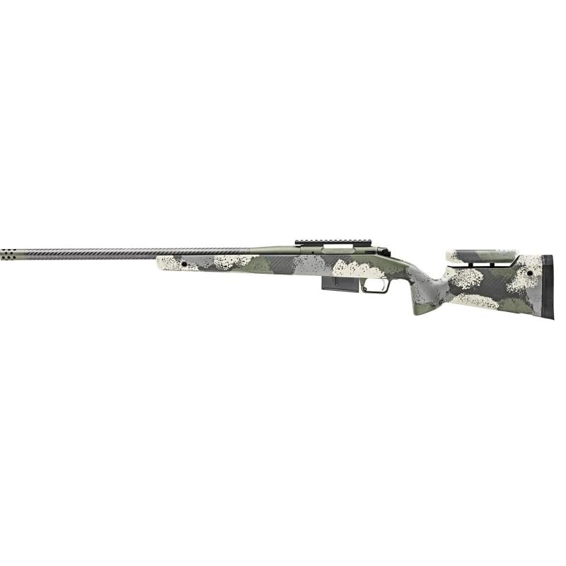 Model 2020 Waypoint, Bolt Action Rifle, 300PRC, 24" Carbon Fiber Barrel, 1:8.5 Twist, SA Radial Brake, Cerakote Finish, Mil-Spec Green, Evergreen Camo Adjustable Carbon Fiber Stock with M-LOK, TriggerTech Adjustable Trigger, 3 Rounds, 1 AICS Long Action