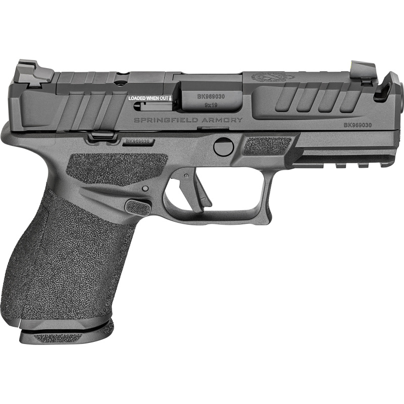 Echelon 4.0C, Semi-automatic, Striker Fired, Polymer Frame Pistol, Compact, 9MM, 4" Integrally Compensated Barrel, Melonite Finish, Black, Optics Ready Slide, Front Tritium Night Sight, Tactical Rack U-Dot Rear, 10 Rounds, 2 Magazines EC9409BCA-U-COMP