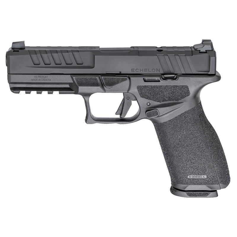 Echelon, Semi-automatic, Striker Fired, Polymer Framed Pistol, Full Size, 9MM, 4.5" Barrel, Melonite Finish, Black, Crimson Trace CT-1500, Optics Ready Slide, White Dot Front Sight, Tactical Rack U-Dot Rear, 5 Magazines, (3)-17 Round & (2)-20 Round, Incl