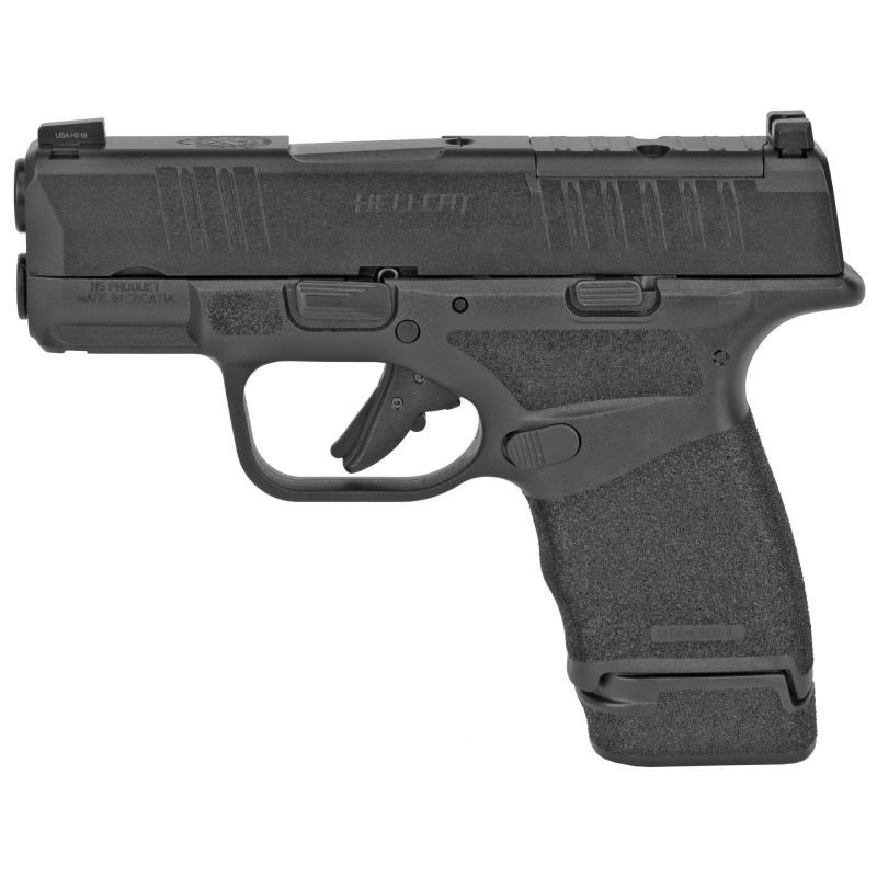 Hellcat OSP| 9MM, Optics Ready, 3" Hammer Forged Barrel, 11/13Rd, 2 Mags, Tritium Front Sight, Tactical Rack Rear Sight HC9319BOSP, Polymer Frame, Black Melonite Finish, Semi-automatic, Striker Fired, Sub-Compact