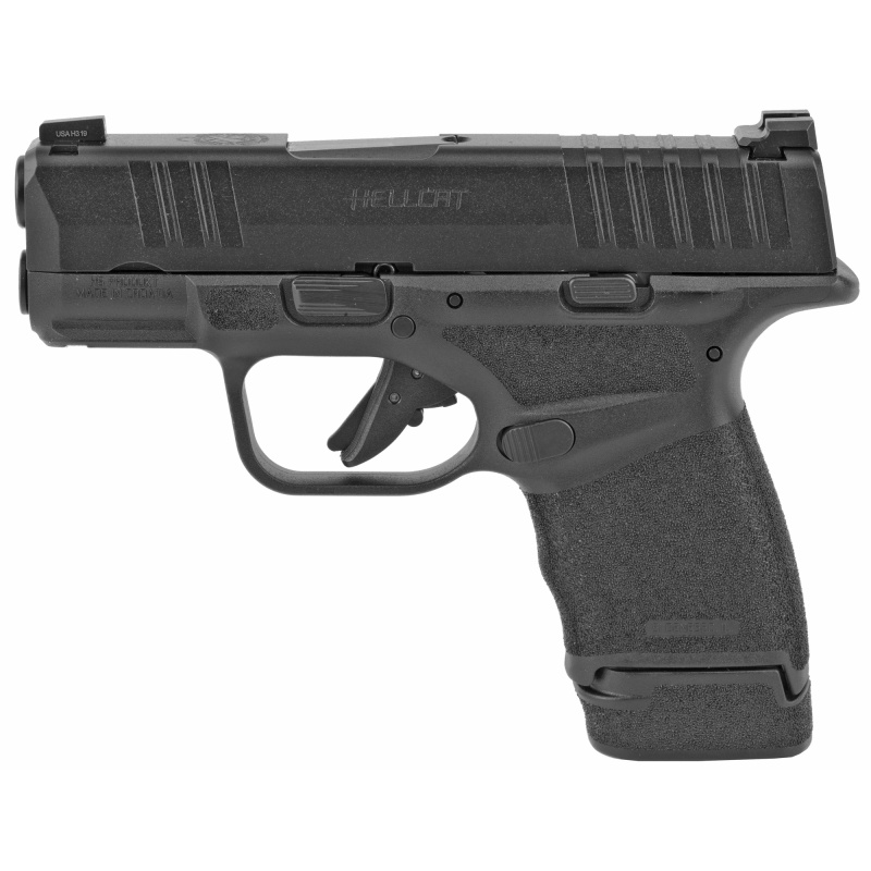 Hellcat, Semi-automatic, Striker Fired, Sub-Compact, 9MM, 3" Hammer Forged Barrel, Polymer Frame, Black Melonite Finish, 11/13Rd, 2 Mags, Tritium Front Sight, Tactical Rack Rear Sight HC9319B