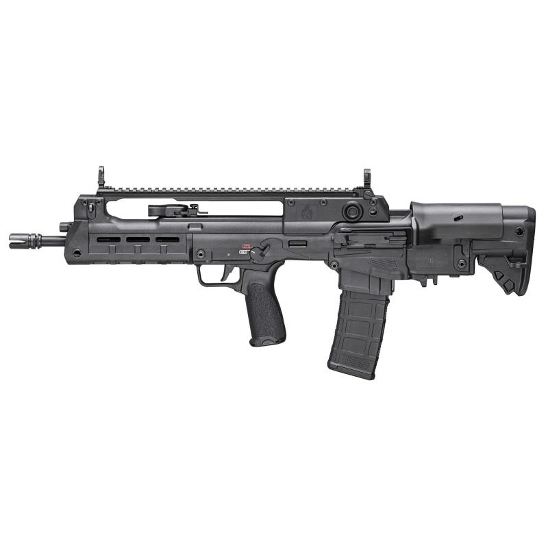 Hellion, Semi-automatic, Bullpup, 223 Remington/556NATO, 16" Hammer Forged Barrel, 1:7 Twist, 4 Prong Flash Hider, Matte Finish, Black, Single Point Sling, Crimson Trace CTS-103 Red/Green Dot, BCM MOD 3 Grip, 5-Position Adjustable Stock with Cheek Riser,