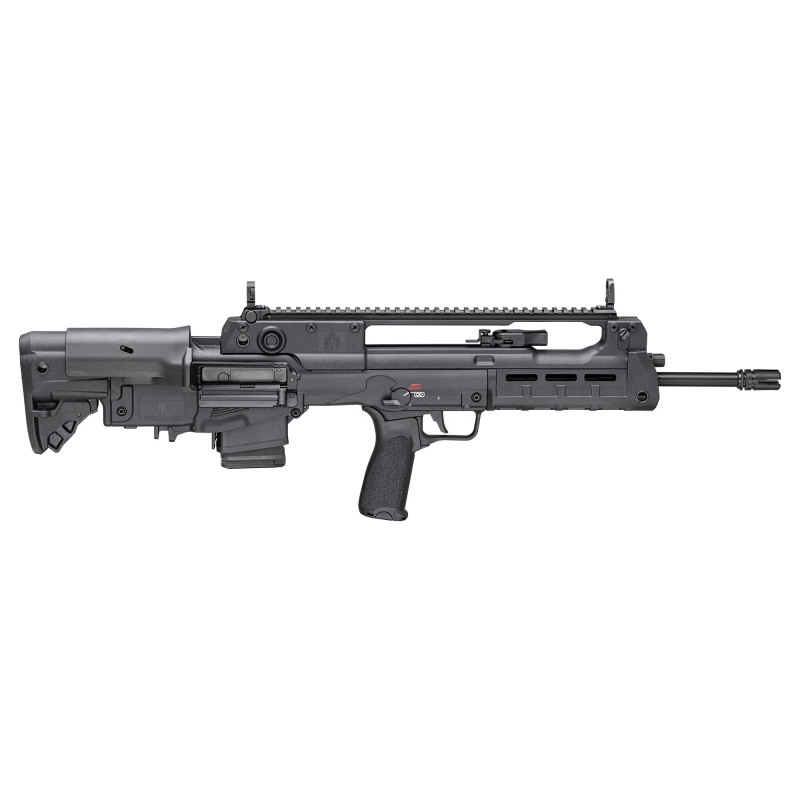 Hellion, Semi-automatic, Bullpup, 223 Remington/556NATO, 18" Hammer Forged Barrel, 1:7 Twist, 4 Prong Flash Hider, Matte Finish, Black, Single Point Sling, Crimson Trace CTS-103 Red/Green Dot, BCM MOD 3 Grip, 5-Position Adjustable Stock with Cheek Riser,
