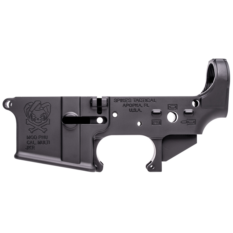 STLS024 Pipe Hitters Union Joker, Stripped Lower, Semi-automatic, 223 Rem/556NATO, Black Finish, PHU Joker Logo STLS024