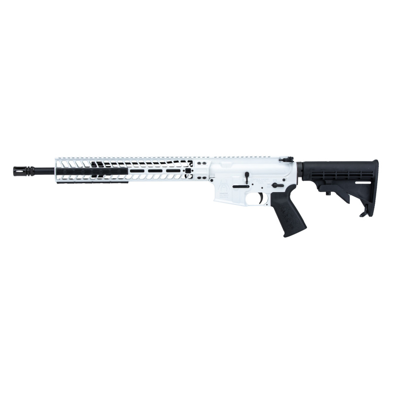 Spikes 556, Semi-automatic Rifle, 223 Remington/556 NATO, 16" Barrel, Mid Length Gas System, Cerakote Finish, Storm Trooper White, Free Float 13" M-LOK Rail, No Magazine STR5735-CM3F-PSTW