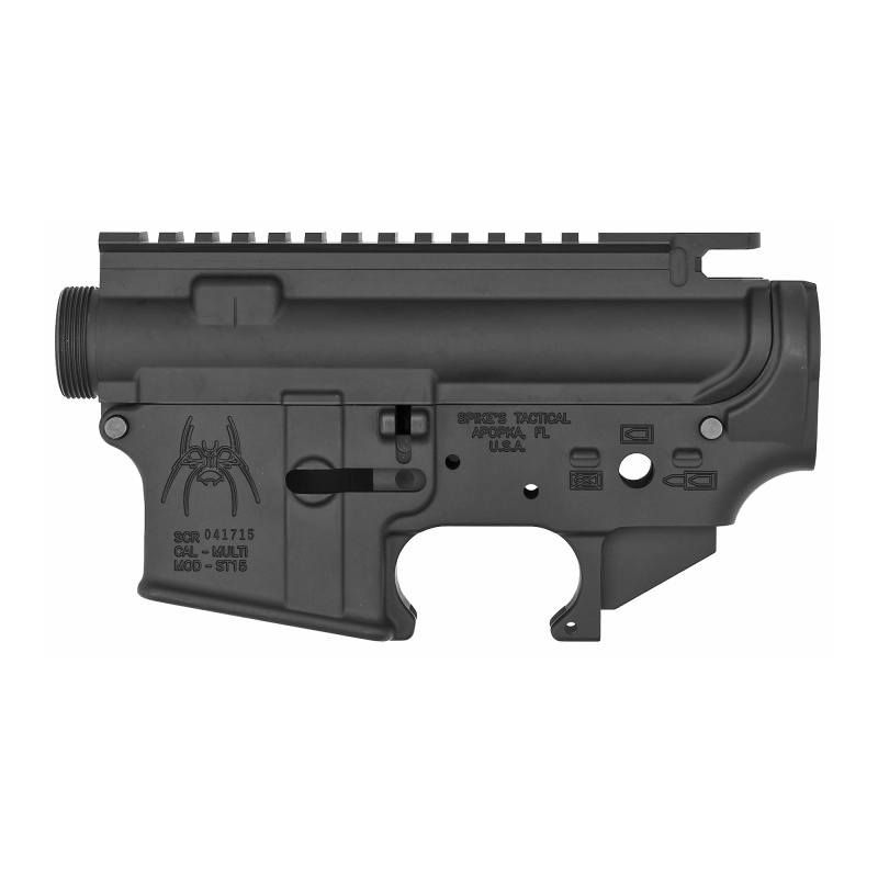 Upper/Lower Receiver Set, Semi-automatic, 223 Rem/556NATO, Black Finish, Mil-spec, Spider Lower STS1019