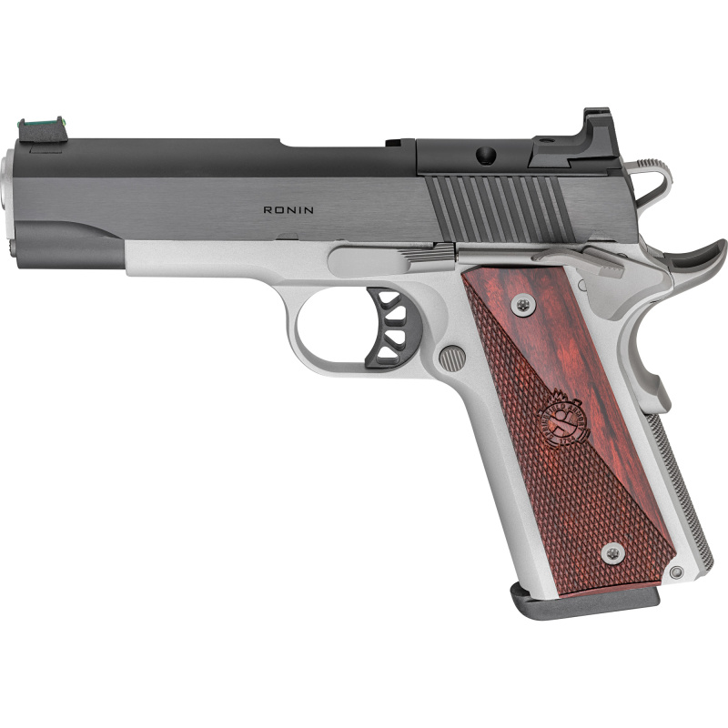 1911 Ronin AOS | 9x19mm, 4" Barrel, Blued Finish, Wood Grips, 2 9 Rd Magazines, AOS Optics Ready, Optic Not Included