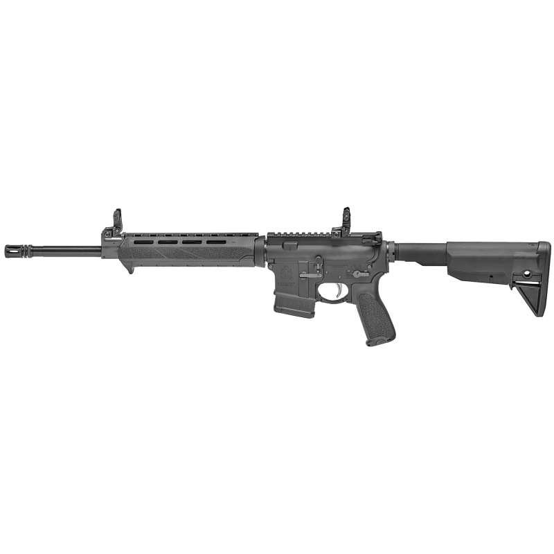 SAINT 5.56, Semi-automatic, AR, 223 Remington/556NATO, 16" Barrel, 1:8 Twist, Flash Hider Included, Black Finish, BCM Gunfighter Grip and Stock, 1 Mag, 10Rd, Front/Rear Flip Sights, Picatinny Gas Block ST916556BMLC
