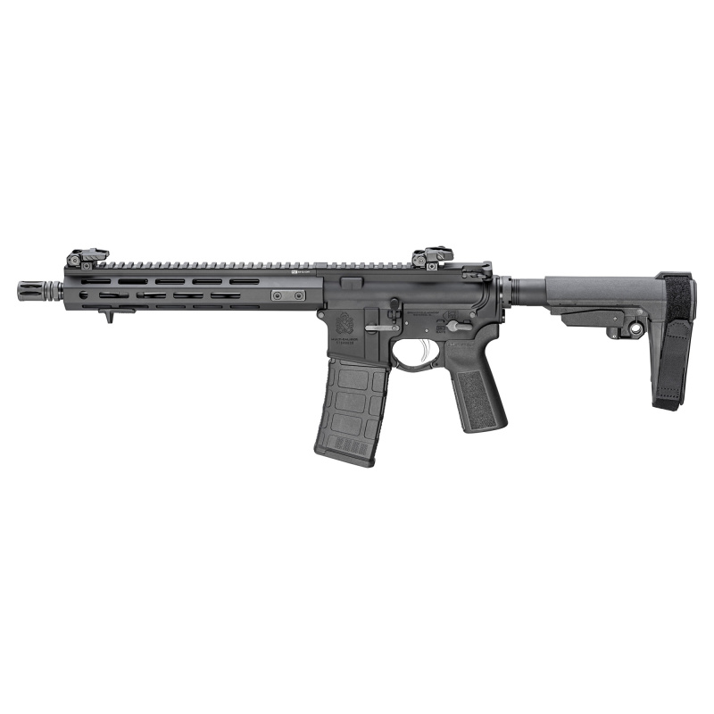 Saint VICTOR, Semi-automatic, AR Pistol, 223 Remington/556NATO, 11.5" Barrel, Anodized Finish, Black, B5 Systems Type 23 Grip, SBA3 Pistol Stabilizing Brace, Includes Front and Rear Flip Up Sights, Ambidextrous Safety, 30 Rounds, 1 Magazine STV9115556B-S