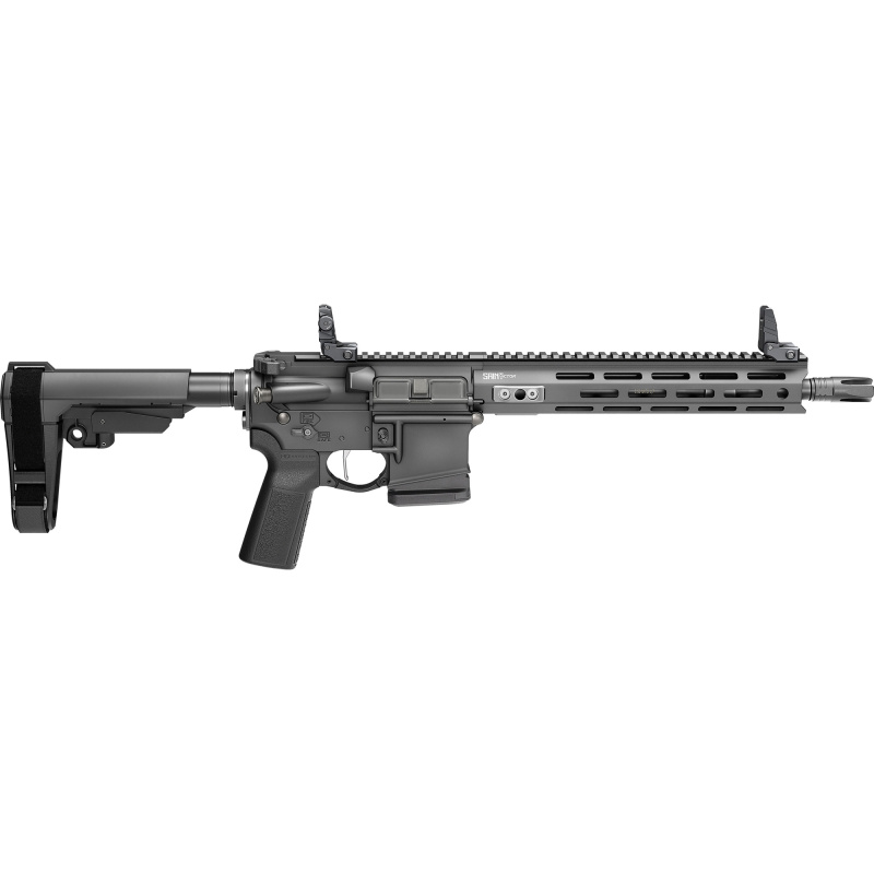 Saint VICTOR, Semi-automatic, AR Pistol, 223 Remington/556NATO, 11.5" Barrel, Anodized Finish, Black, B5 Systems Type 23 Grip, SBA3 Pistol Stabilizing Brace, Includes Front and Rear Flip Up Sights, Ambidextrous Safety, 10 Rounds, 1 Magazine STV9115556BLC