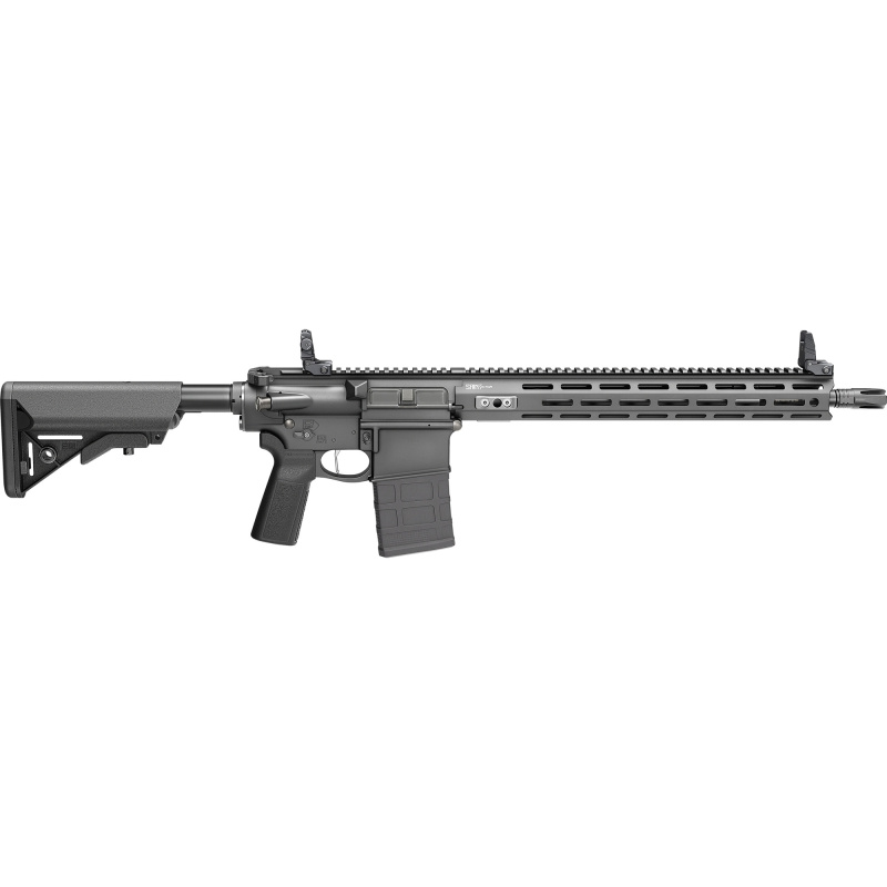 SAINT Victor V2, Semi-automatic, AR, 308 Winchester, 16" Barrel, Anodized Finish, Black, B5 Furniture, Flip-Up Iron Sights, Ambidextrous Safety, 20 Rounds, 1 Magazine STV916308B-V2-B5