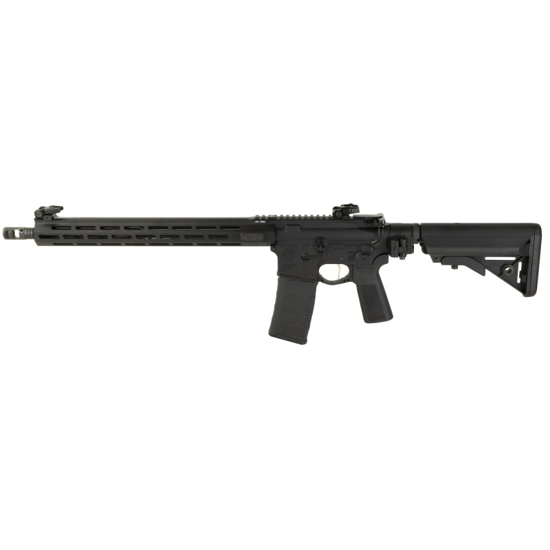 SAINT Victor LAW Tactical Folder, Semi-Automatic Rifle, AR-15, 223 Remington/5.56 NATO, 16" CMV Melonite Barrel, 1:8 Twist, SA Muzzle Brake, Mid-Length Gas System, Low-Profile Pinned Gas Block, Type III Hardcoat Anodized Finish, Black, B5 Systems Enhance