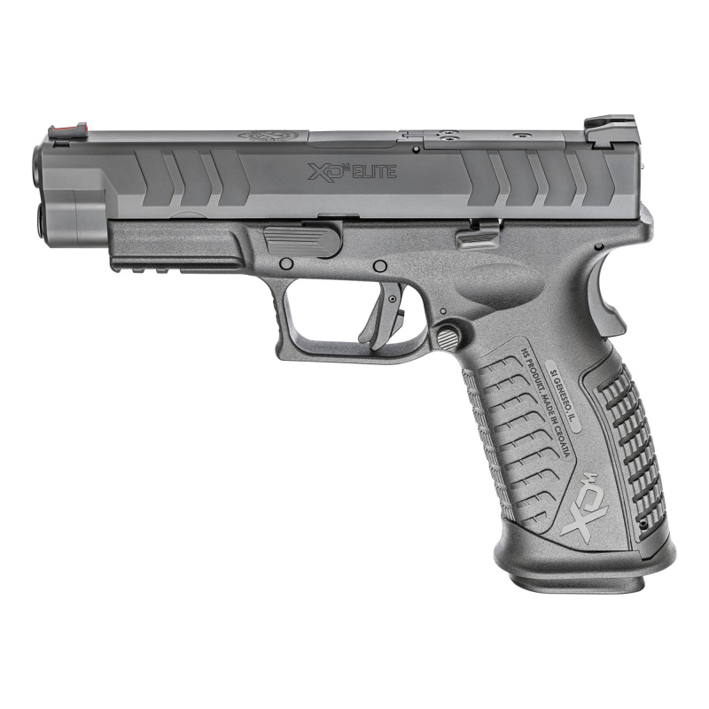XDM Elite | 10MM, 4.5" Hammer Forged Barrel, Black, META Trigger, Grip Safety Fiber Optic Front Sight, Tactical Rack U-Dot Rear Sight, Optics Ready, 16 Rounds, 2 Magazines XDME94510BHCO