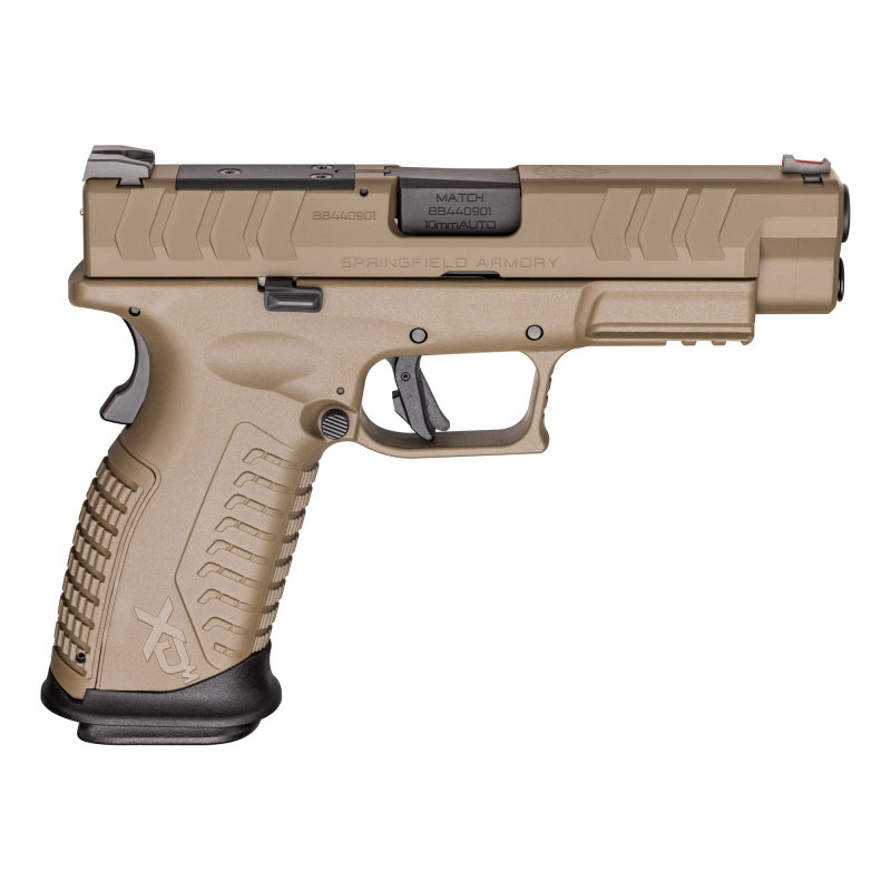 XDM Elite | 10MM, 4.5" Barrel, FDE, META Trigger, Grip Safety, Fiber Optic Front Sight, Tactical Rack U-Dot Rear Sight, Optics Ready, 16 Round