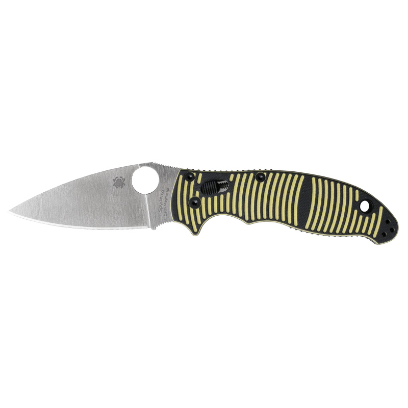 Manix 2 Salt, Folding Knife, 3.37" Drop Point Blade, 8" Overall Length, CPM MagnaCut Blade Steel, Plain Edge, Satin Finish, Silver, Black and Yellow G10 Grip, Ball Bearing Lock C101GBKYLMCP2