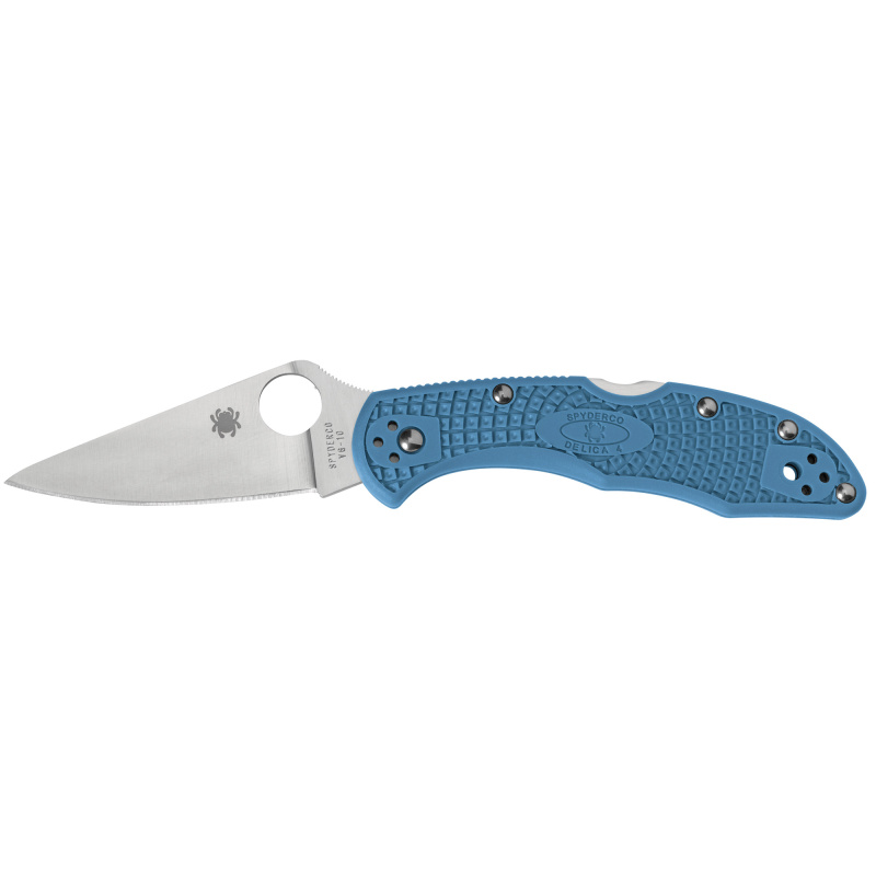 Delica 4, Folding Knife, Flat-Ground, Lightweight, Blue C11FPBL