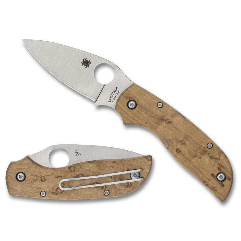 Chaparral SlipIt, Folding Knife, 2.77" Drop Point Blade, CTS XHP Blade Steel, 6.33" Overall Length, SlipIt Lock, Satin Finish, Silver Blade, Maple Handle C152NLWDP