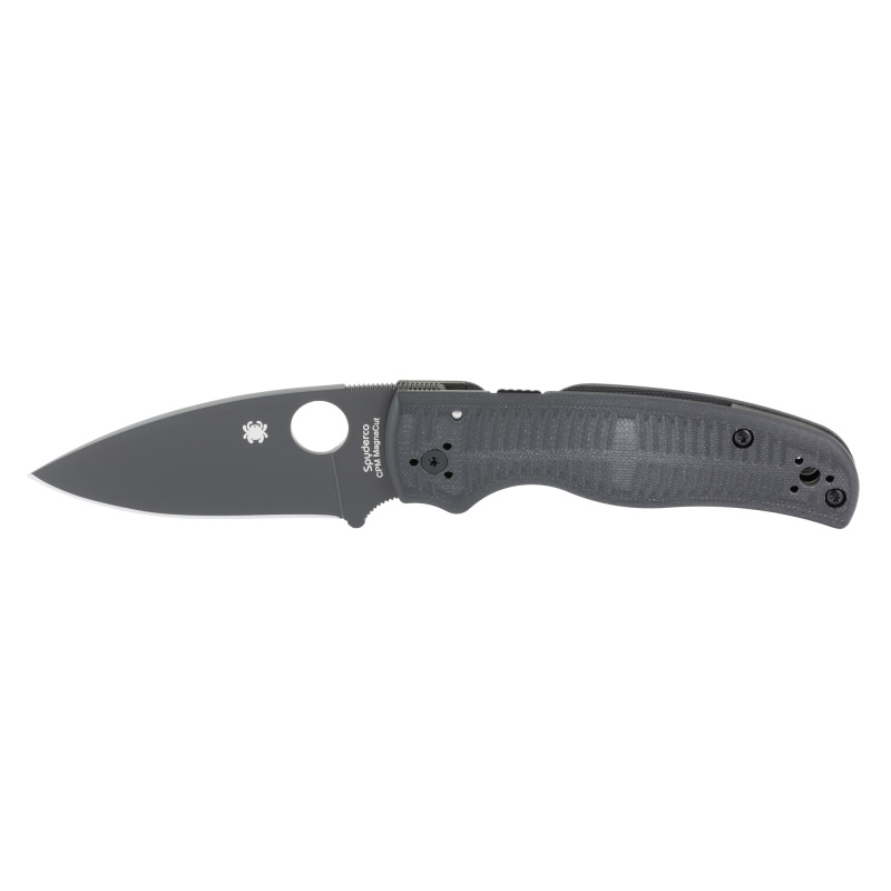 Shaman Salt, Folding Knife, 3.58" Drop Point Blade, 8.25" Overall Length, CPM MagnaCut Blade Steel, Plain Edge, DLC Finish, Black, G-10 Handle, Compression Lock C229GMCBKP