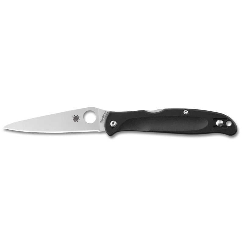 Charisma, Folding Knife, 2.98" Drop Point Blade, 6.8" Overall Length, CTSBD1N Blade Steel, Plain Edge, Satin Finish, Silver, Black FRN Handle, Back Lock C259PBK