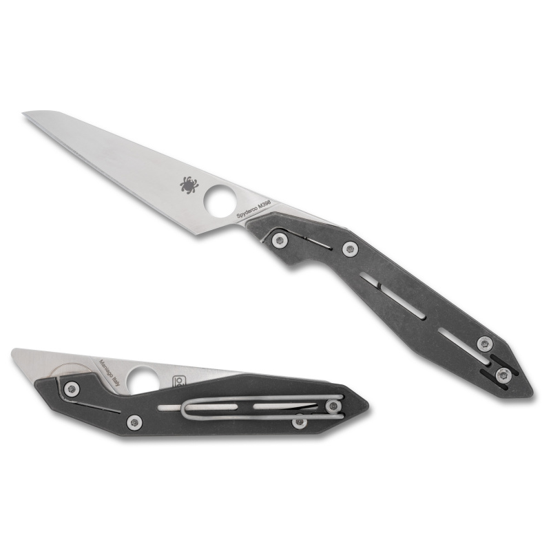 NAND, Folding Knife, 3.19" Wharncliffe Blade, M398 Blade Steel, 7.49" Overall Length, SlipIt Lock, Satin Finish, Silver Blade, Gray Titanium Handle C270TIP